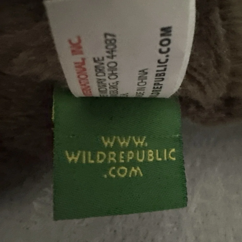 Wild Republic Elephant Plush Stuffed Animal Toy Gray Soft Floppy